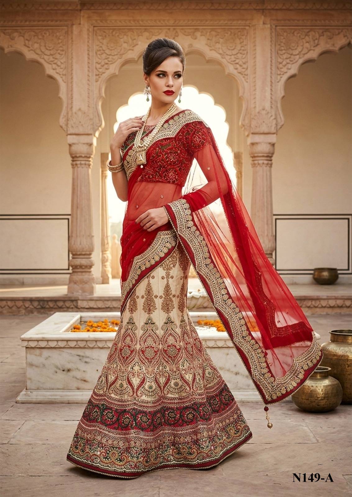  NIMAYA LEHNEGA SALE by MAHOTSAV Bridal Wear Collection Beautiful Stylish Colorful Fancy Party Wear & Occasional Wear Banarasi Silk Lehengas At Wholesale Price